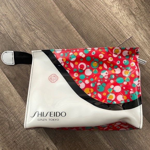 Vinyl Shiseido Tokyo Japan Duty Free Cosmetic bag mini pouch - Picture 1 of 5